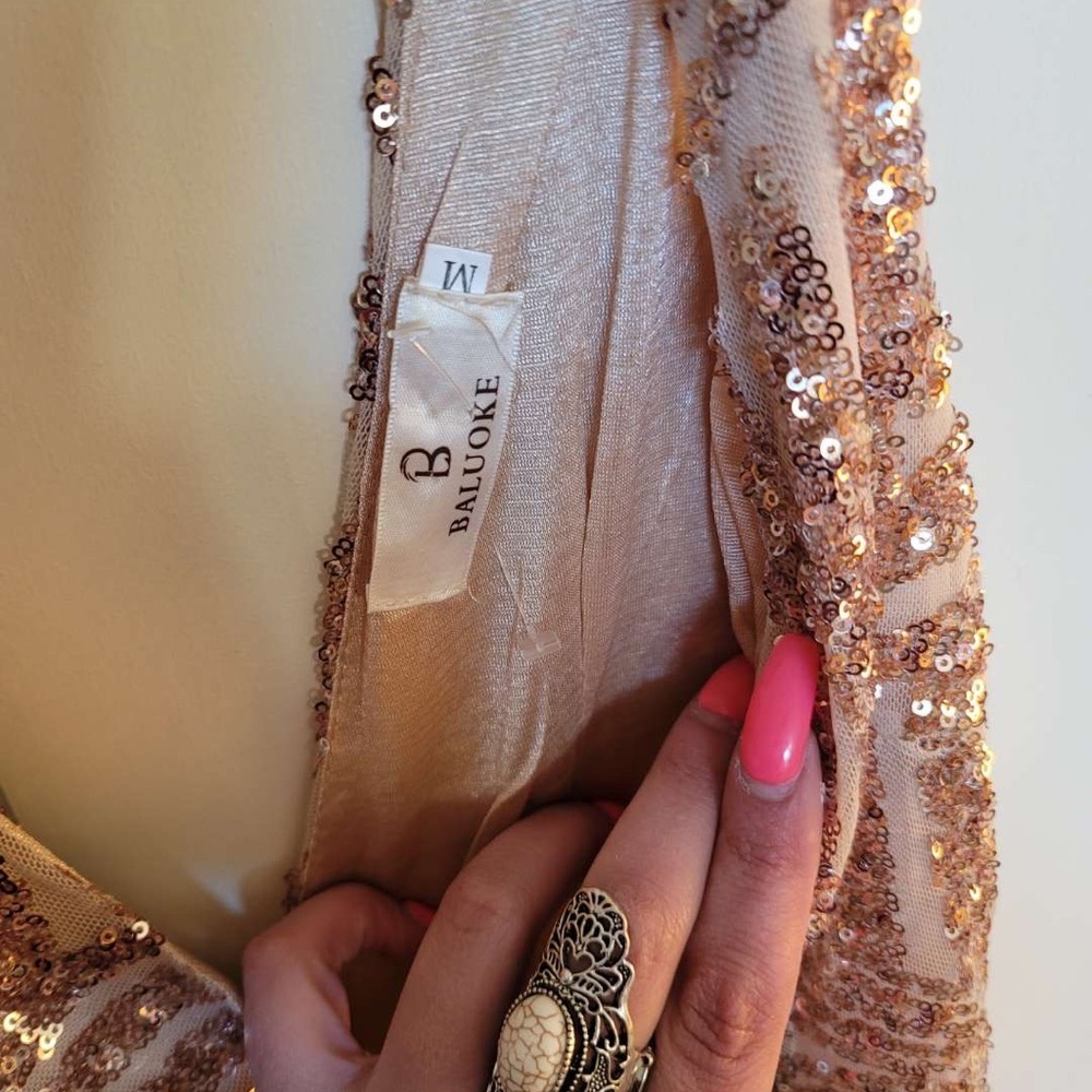 Sequence elegant low cut dress